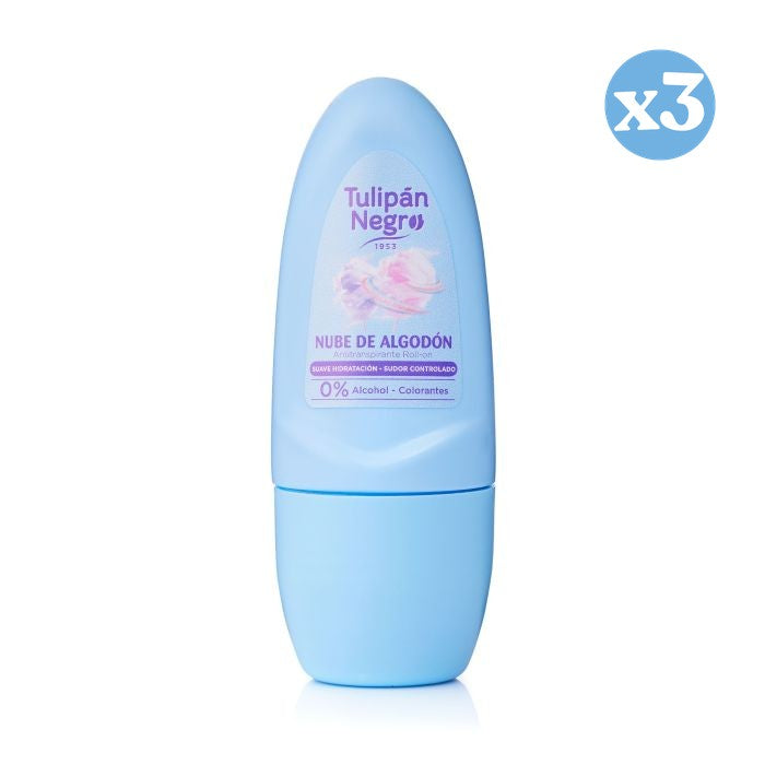 Pacco da 3 - Deodorante roll-on Nuvola di Cotone 50 ml - Tulipan Negro - 1