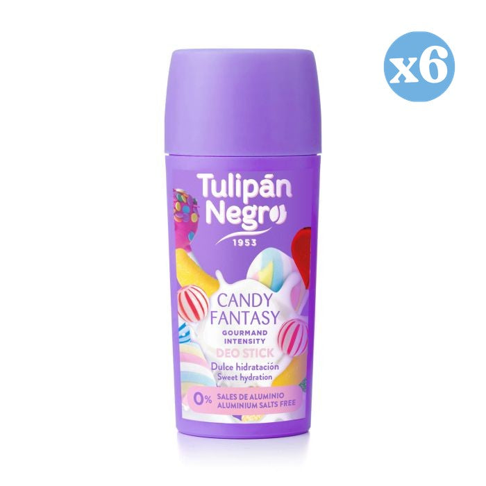 Confezione da 6 - Deodorante Stick Gourmand Candy Fantasy 60 ml - Tulipan Negro - 1