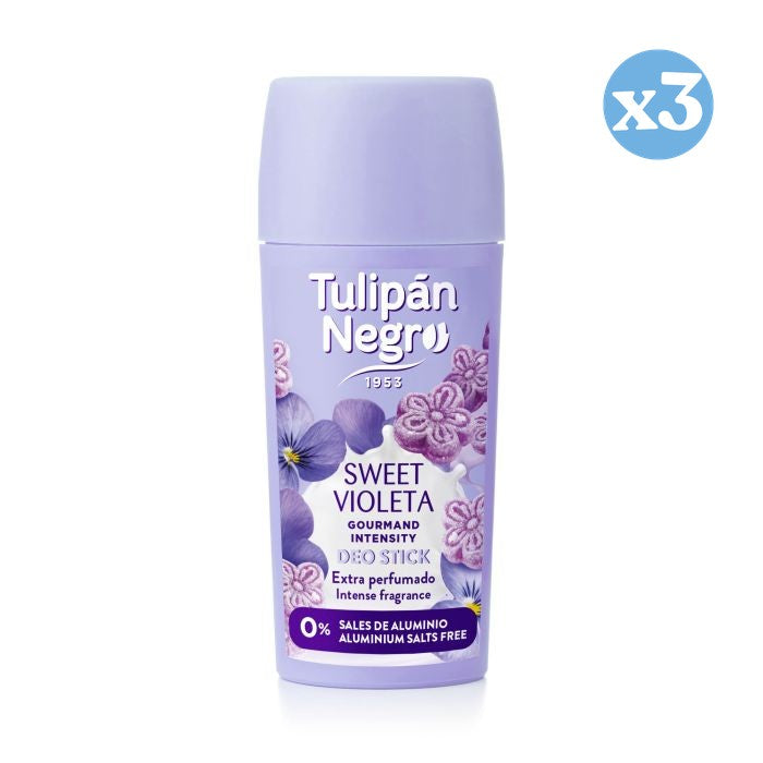 Set 3x - Deodorante Stick Gourmand Viola 60 ml - Tulipan Negro - 1