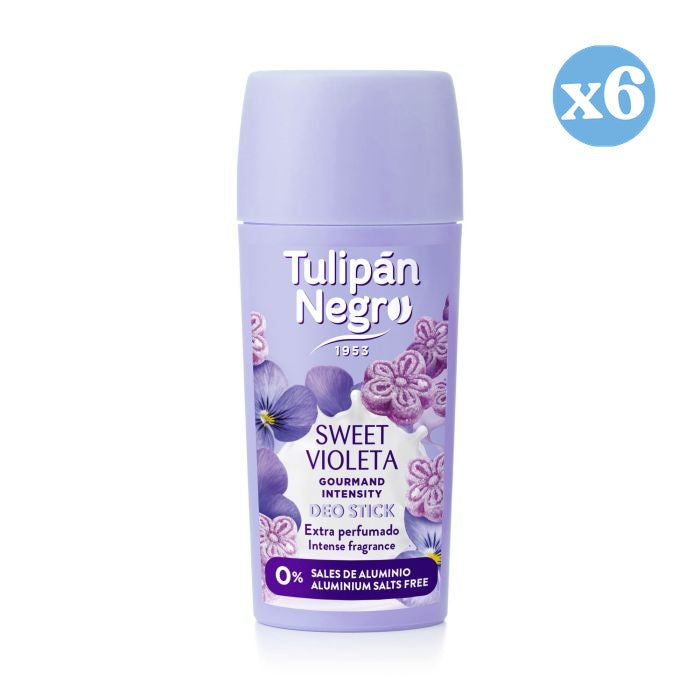 Confezione da 6 - Deodorante Stick Gourmand Viola 60 ml - Tulipan Negro - 1