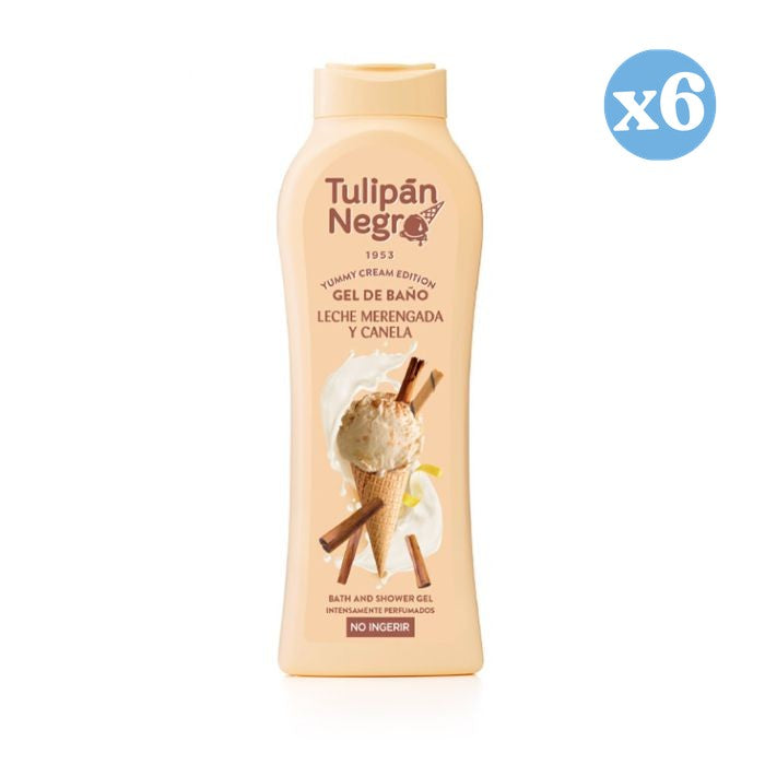 Confezione da 6 - Gel Latte Meringato e Cannella 650 ml - Tulipan Negro - 1