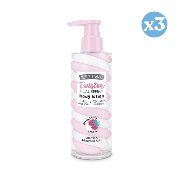 Confezione 3x - Lozione per il corpo Twister Dual Effect 200 gr - The Fruit Company - 1