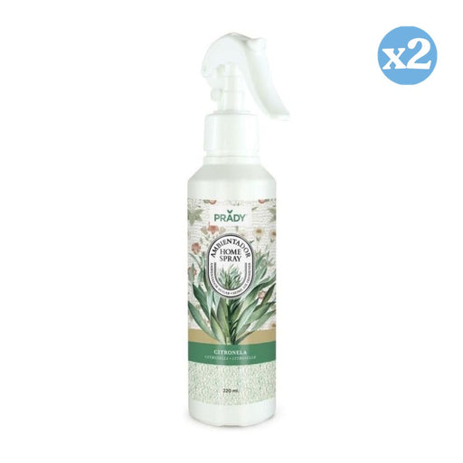 Confezione da 2 - SPRUZZATORE PER AMBIENTI CON ESSENZA DI CITRONELLA 220 ML - Prady - 1