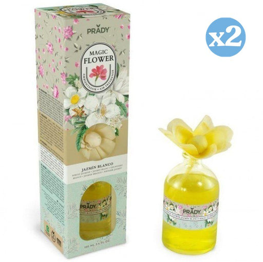 Pacco 2x - DEODORANTE PER AMBIENTE MAGICO MAGIC FLOWER GELSOMINO BIANCO 100ML PRADY - Prady - 1