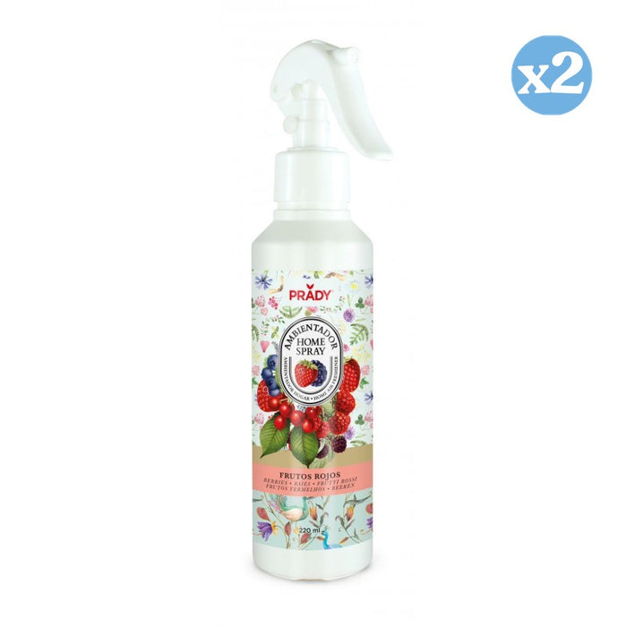 Pack 2x - AMBIENTATORE HOME SPRAY FRUTTI ROSSI 220ML - Prady - 1