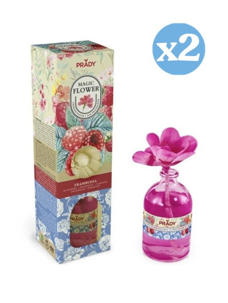 Pacco 2x - MAGIC FLOWER AMBIENTATORE LAMPO DI LAMPONE 100ML PRADY - Prady - 1