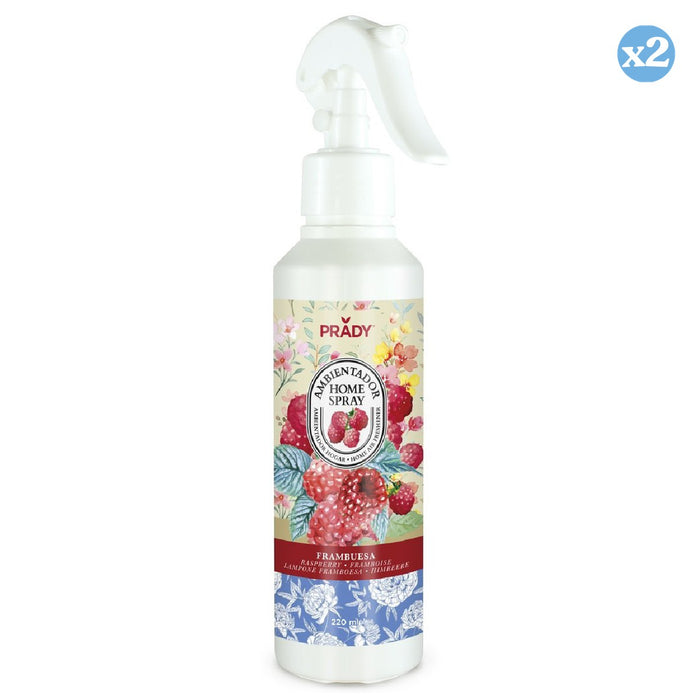 Confezione 2x - SPARY AMBIENTATORE PER LA CASA ALLA FRAGOLA 220ML - Prady - 1