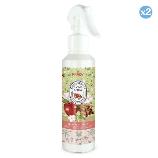 Confezione 2x - DEODORANTE PER AMBIENTE HOME SPRAY MELA E CANNELLA 220ML - Prady - 1