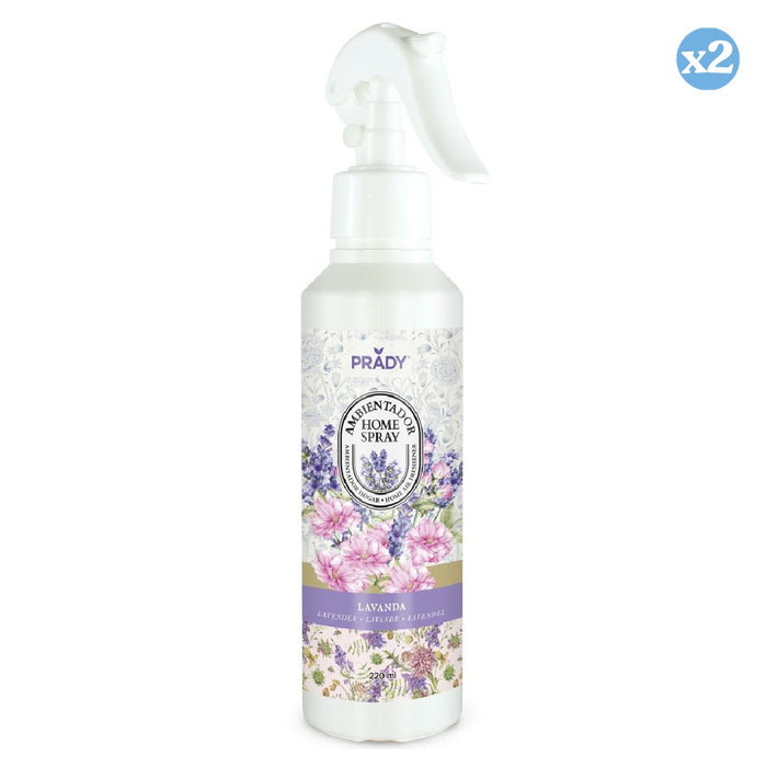 Confezione 2x - SPRUZZO AMBIENTATORE PER LA CASA LAVANDA 220ML - Prady - 1