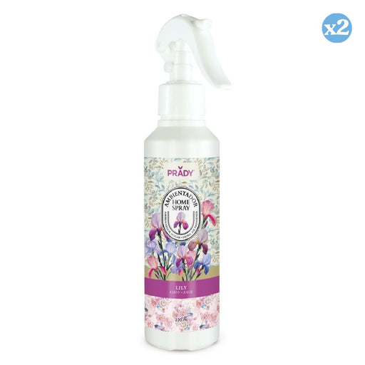 Confezione 2x - DEODORANTE AMBIENTALE HOME SPRAY LILY 220ML - Prady - 1