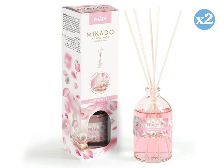 Pacco 2x - MIKADO AMBIENTATORE WHITE MUSK 100ML - Prady - 1