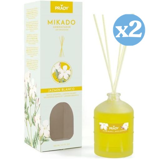 Confezione 2x - MIKADO GELSOMINO BIANCO 100 ML - Prady - 1