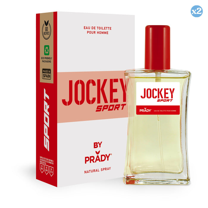 Confezione 2x - PROFUMO JOCKEY SPORT HOMME (ROSSO E BIANCO) - Prady - 1