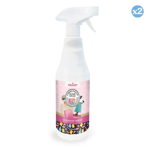 Confezione da 2 - DEODORANTE PER AMBIENTE HOME SPRAY FASHION SHOP 700 ML - Prady - 1