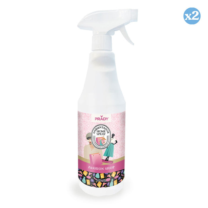 Confezione da 2 - DEODORANTE PER AMBIENTE HOME SPRAY FASHION SHOP 700 ML - Prady - 1