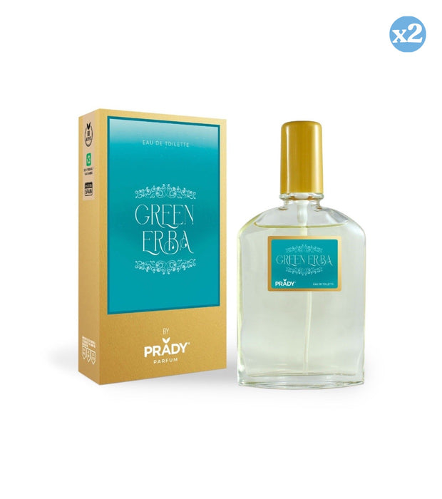 Confezione 2x - Eau de Toilette "Green Erba" - Unisex - 85 ml - Prady - Prady - 1