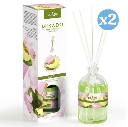 Confezione 2x - MIKADO AMBIENTATORE MELONE 100ML - Prady - 1