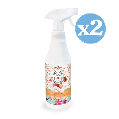Confezione 2x - DEODORIZZANTE PER AMBIENTE SPRAY FRAGOLA E PANNA 700 ML - Prady - 1