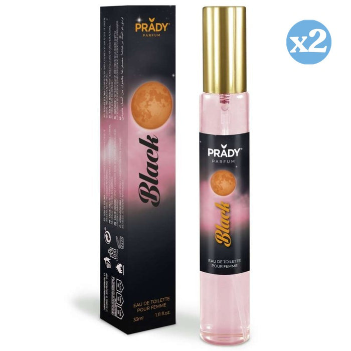Confezione 2x - EAU DE TOILETTE 33ML BLACK - Prady - 1
