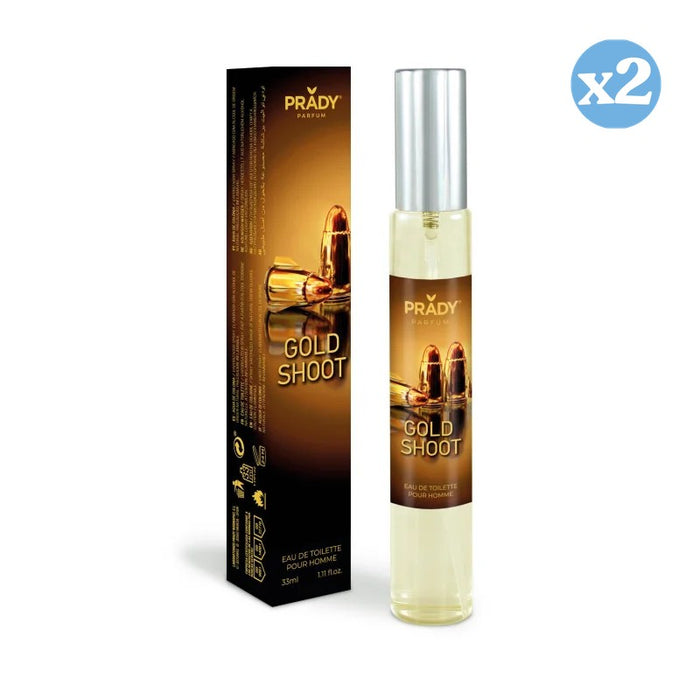 Confezione 2x - EAU DE TOILETTE 33ML GOLD SHOOT - Prady - 1