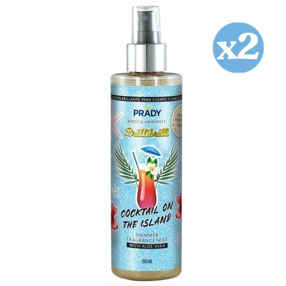 Pacco 2x - BODY & HAIR SHIMMER MIST COCKTAIL SULL'ISOLA DI PRADY 250ML - Prady - 1