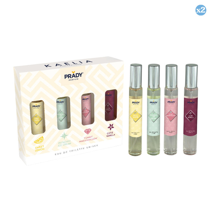 Confezione 2x - Set Kaelia Collection - Sweet Lemon, Pistacchio Ice Cream, Yummy Marshmallow e Cutie Vanilla - 132ml - Prady - Prady - 1