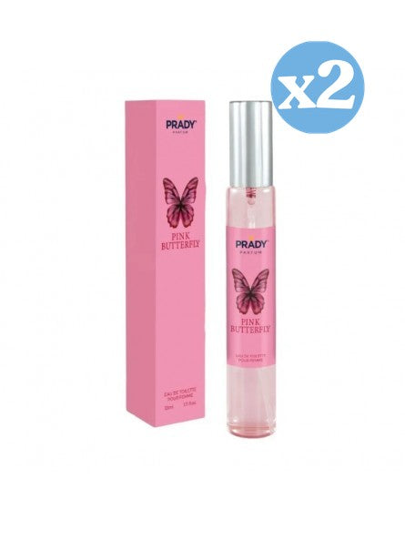 Confezione 2x - EAU DE TOILETTE 33ML PINK BUTTERFLY - Prady - 1