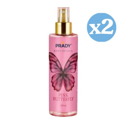 Confezione 2x - BODY SPLASH PINK BUTTERFLY PRADY 250ML - Prady - 1