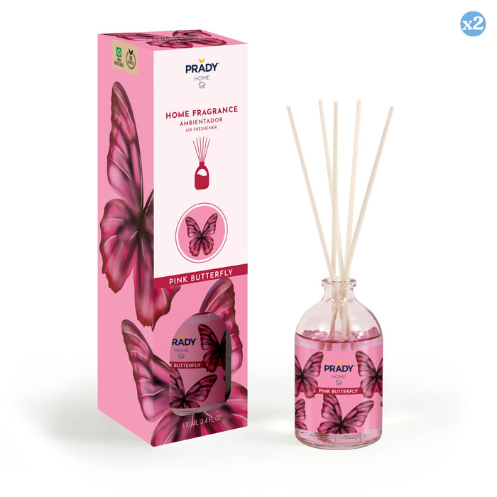 Confezione 2x - DEODORANTE AMBIENTE MIKADO PINK BUTTERFLY 100ML - Prady - 1