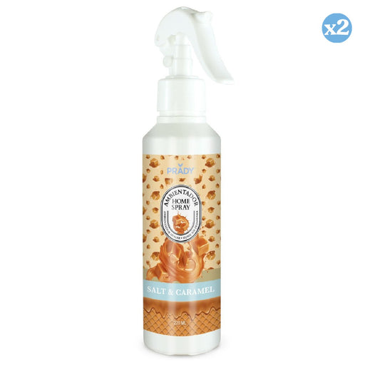 Confezione 2x - DEODORIZZANTE PER AMBIENTE HOME SPRAY AL SALE E CARAMELLO 220 ML - Prady - 1