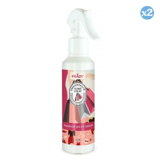 Confezione 2x - SPRAY AMBIENTATORE FASHION DUTY SHOP 220 ML - Prady - 1