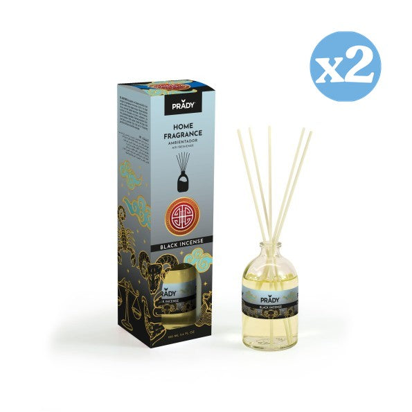 Confezione 2x - MIKADO AMBIENTATORE BLACK INCENSO 100ML - Prady - 1