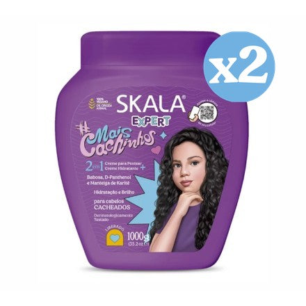 Pacco 2x - Crema Condizionante Mais Cachinhos 1000ml - Skala - 1