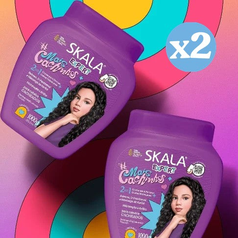Pacco 2x - Crema Condizionante Mais Cachinhos 1000ml - Skala - 2