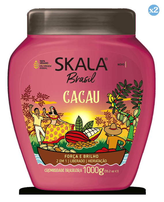 Pacchetto 2x - Crema Condizionante Brasil Cacau 1000ml - Skala - 1