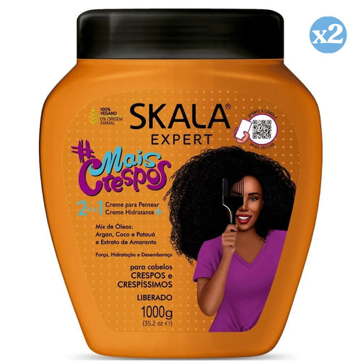 Confezione 2x - Crema Condizionante per Capelli Ricci Mais 1000ml - Skala - 1