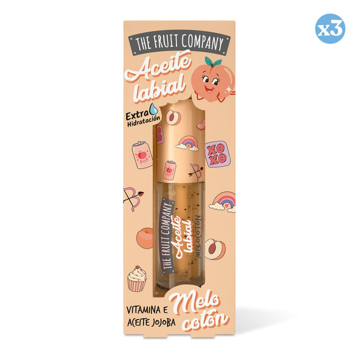 Confezione 3x - OLIO LABBRA PESCA 3,6 GR - THE FRUIT COMPANY - The Fruit Company - 1