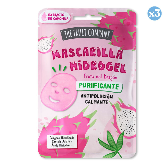 Confezione 3x - Maschera Viso in Idrogel Purificante alla Frutta del Drago 31g - The Fruit Company - 1