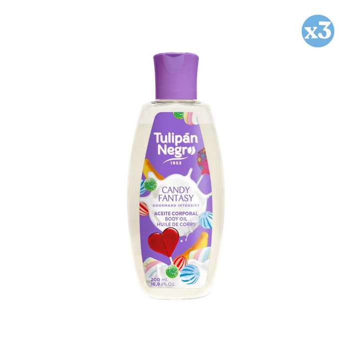 Pacco 3x - Olio Corpo Tulipano Nero Candy Fantasy 200 ml - Tulipan Negro - 1