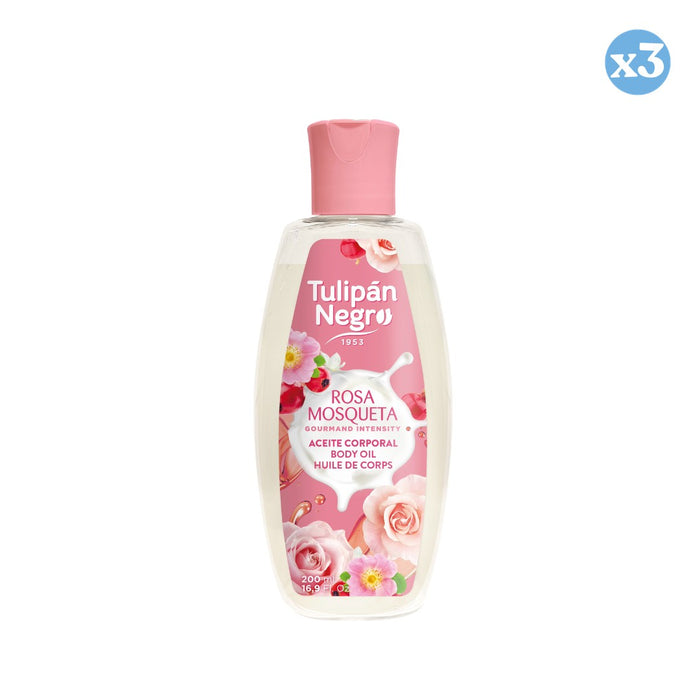 Pacco 3x - Olio Corpo Tulipano Nero Rosa Mosqueta 200 ml - Tulipan Negro - 1