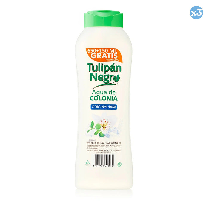 Confezione 3x - ACQUA DI COLONIA TN ORIGINALE 1953 800 ML - Tulipan Negro - 1