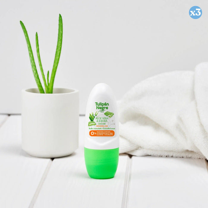 Pacco da 3 - DEO ROLL ON TULIPANO NERO ALOE E JOJOBA 50 ML. - Tulipan Negro - 2