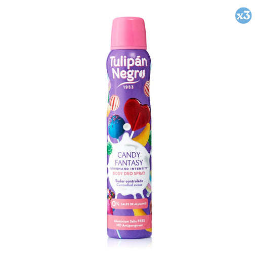 Confezione da 3 - DEO BODY SPRAY TN CANDY FANTASY 200 ML - Tulipan Negro - 1