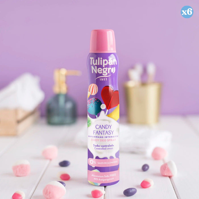 Confezione 6x - DEO BODY SPRAY TN CANDY FANTASY 200 ML - Tulipan Negro - 3