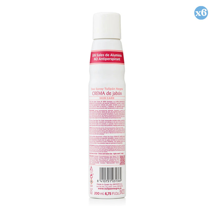 Confezione 6x - SPRAY DEO CREMA DI SAPONE 200ML - Tulipan Negro - 2