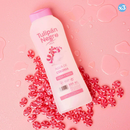 Confezione 3x - ACQUA DI COLONIA TN fragola e panna 800 ML - Tulipan Negro - 2