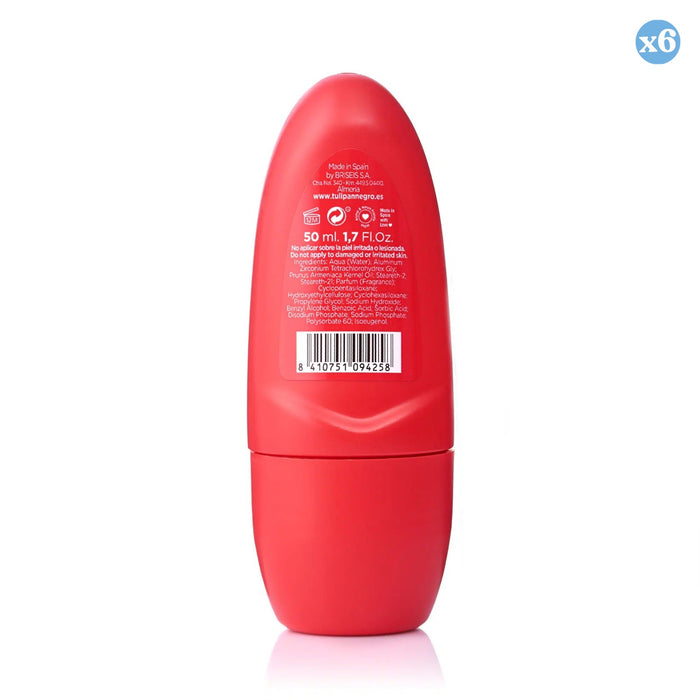 Confezione da 6 - Deodorante Roll-on Fragola & Ciliegia 50ml Tulipano Nero - Tulipan Negro - 2