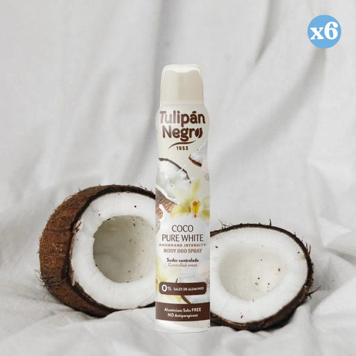 Confezione 6x - SPRAY CORPO DEO TN COCO PURE WHITE200 ML - Tulipan Negro - 2