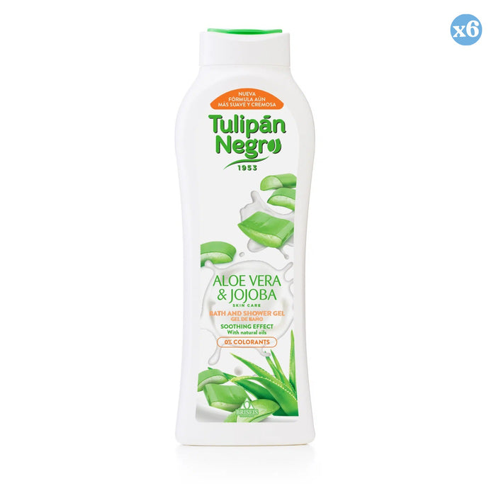 Confezione da 6 - Gel doccia Tulipano Nero Aloe Vera 650 ml - Tulipan Negro - 1