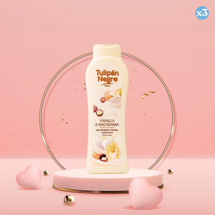 Pacco da 3 - GEL TULIPAN NERO VANIGLIA E MACADAMIA 650 ML - Tulipan Negro - 3